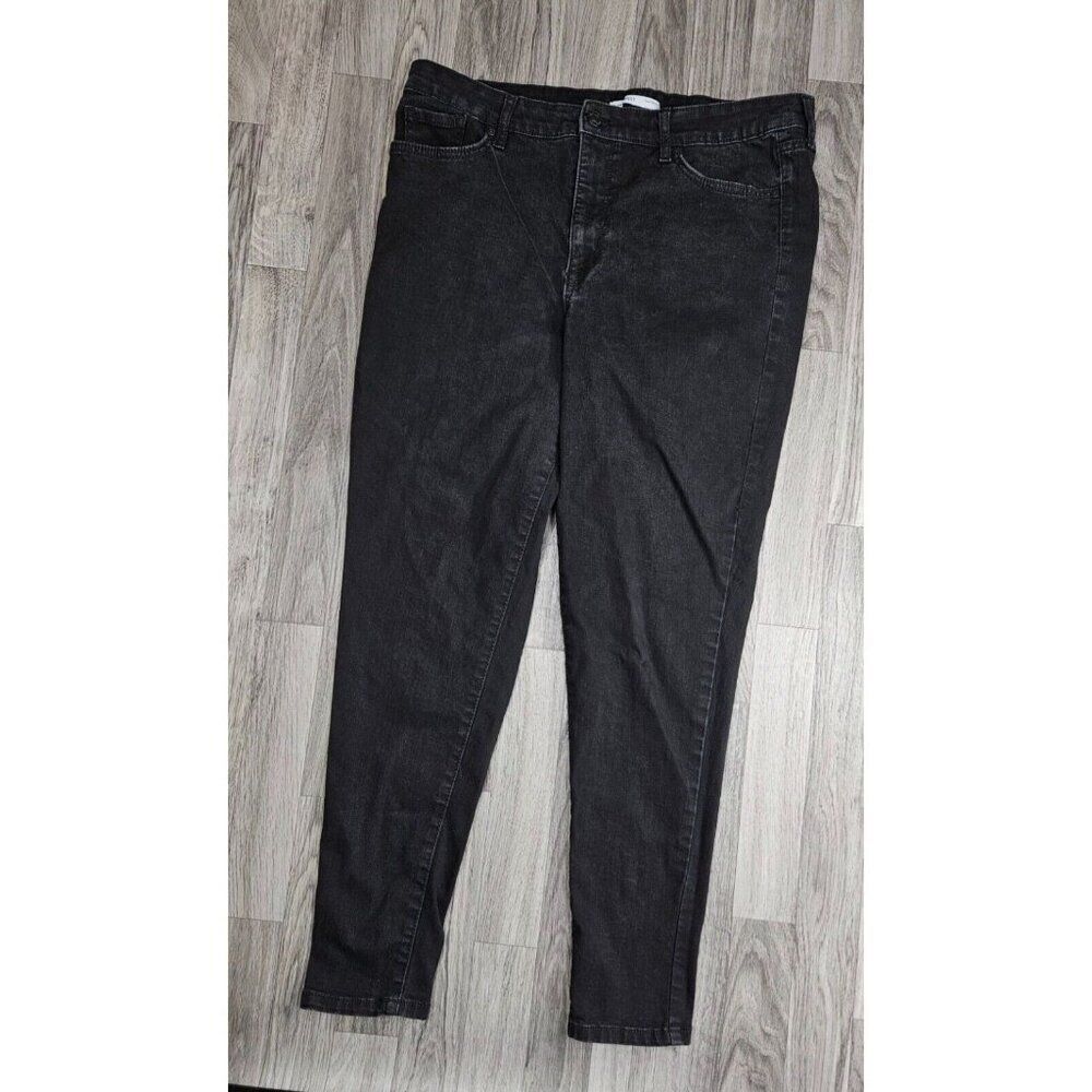 (3/$35) Nine West Womens Size 16 Pockets Super Skinny Black Grey Denim Jeans